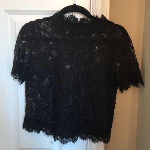 Zara lace see through black top